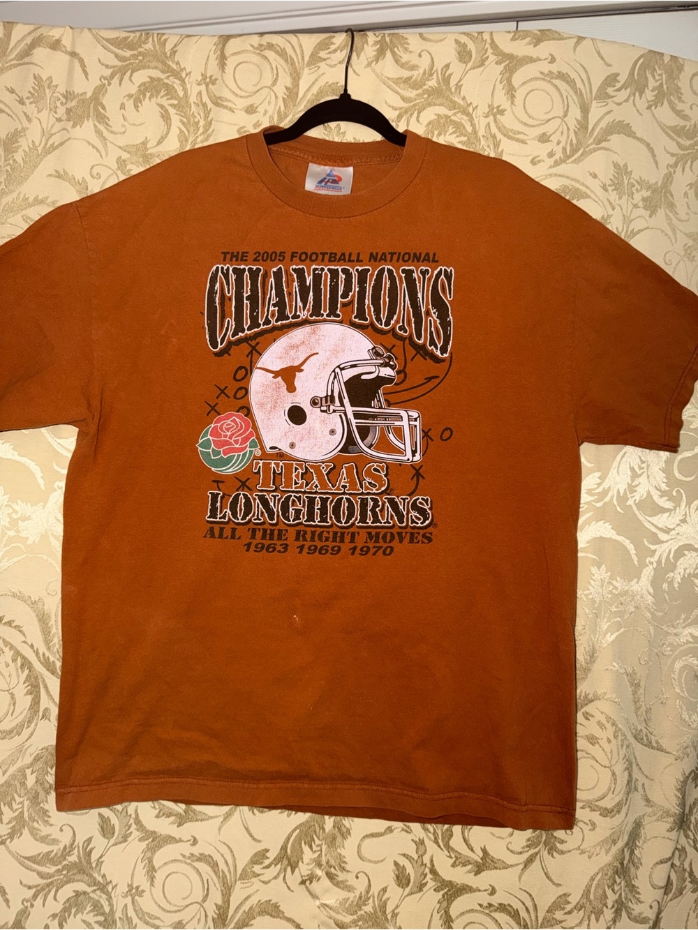 Pro Player Texas Longhorns Champions Graphic Tee - Orange with White and Black